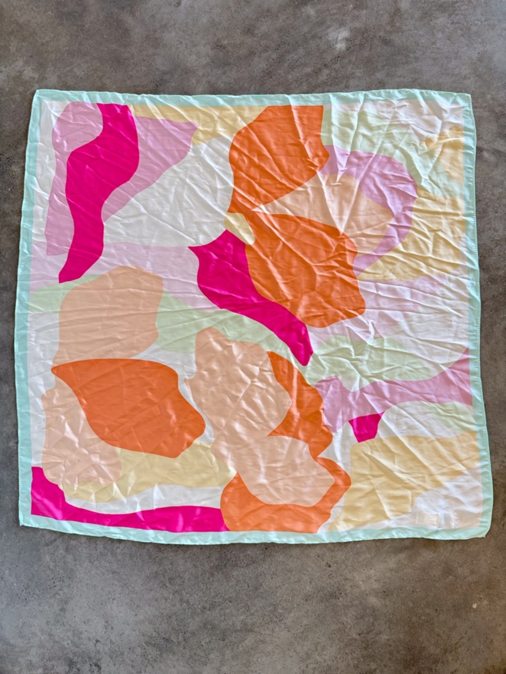 a new day Pastel Colorblock Scarf in Mint, Peach & Cream